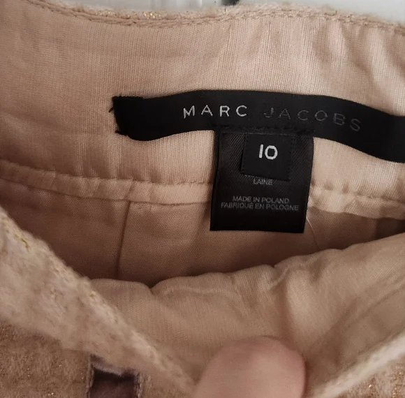 Marc Jacobs Pink Shimmer Wool Skirt 10 - Picture 4 of 5